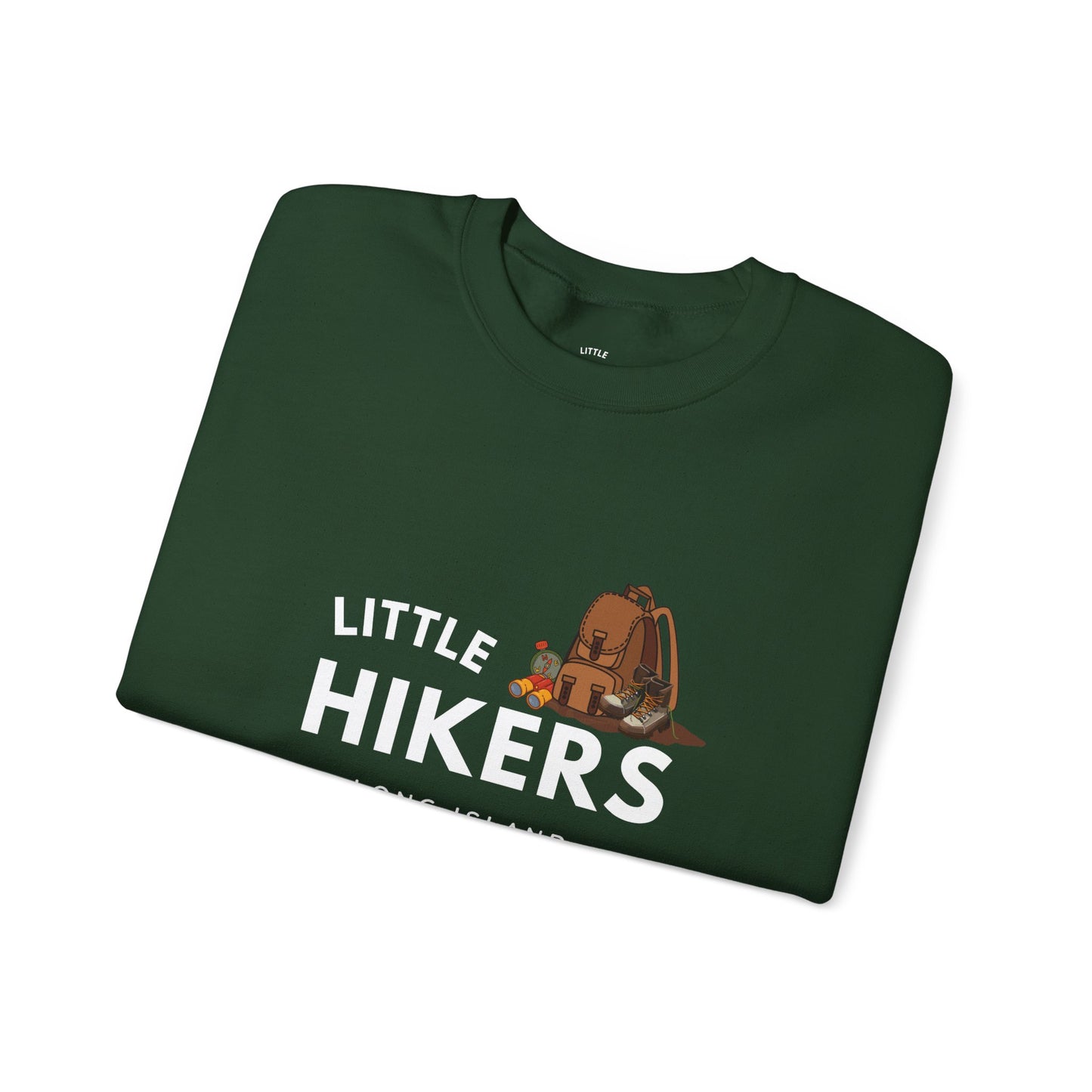 10070175787708505260_2048Little Hikers Parents Crewneck Sweatshirt forest green