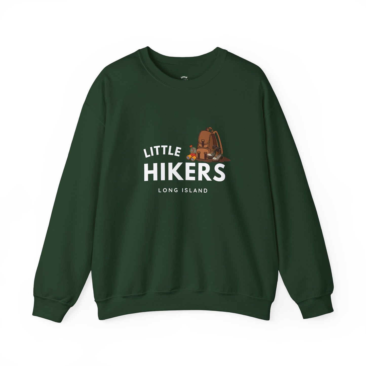 10070175787708505260_2048Little Hikers Parents Crewneck Sweatshirt forest green forest