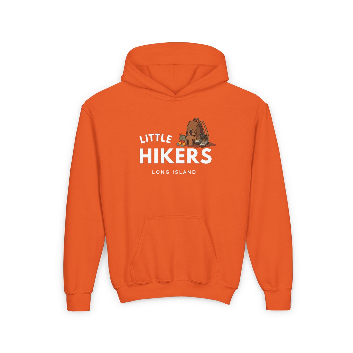 Little Hikers Long Island Orange Youth Heavy Blend Hooded Sweatshirt