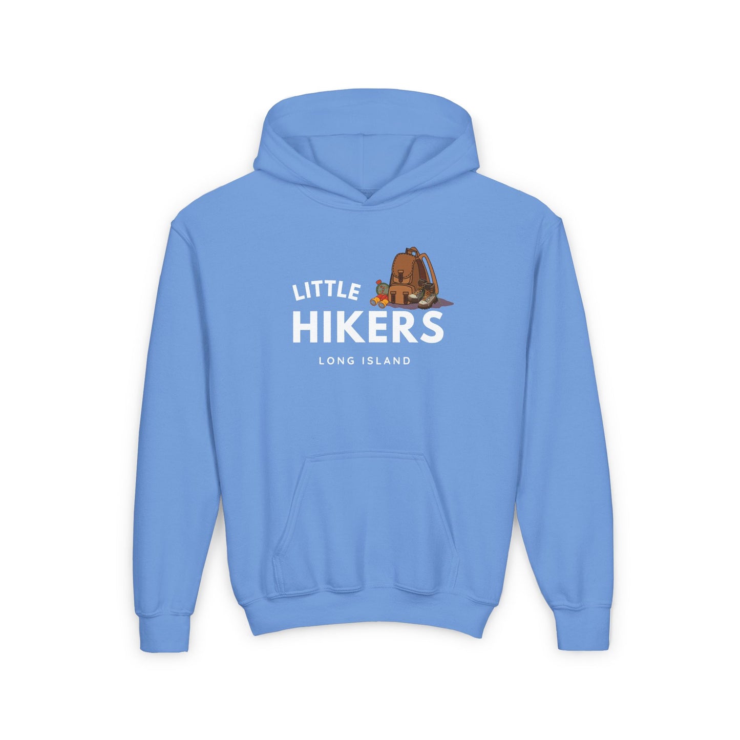 Little Hikers Long Island blue Youth Heavy Blend Hooded Sweatshirt