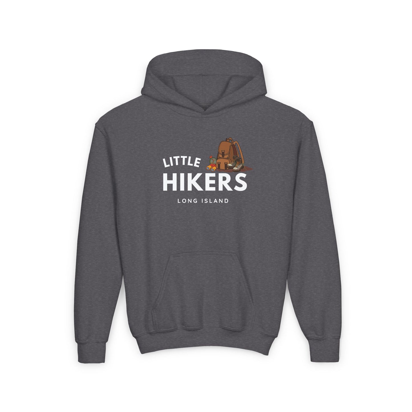 Little Hikers Long Island heather Youth Heavy Blend Hooded Sweatshirt