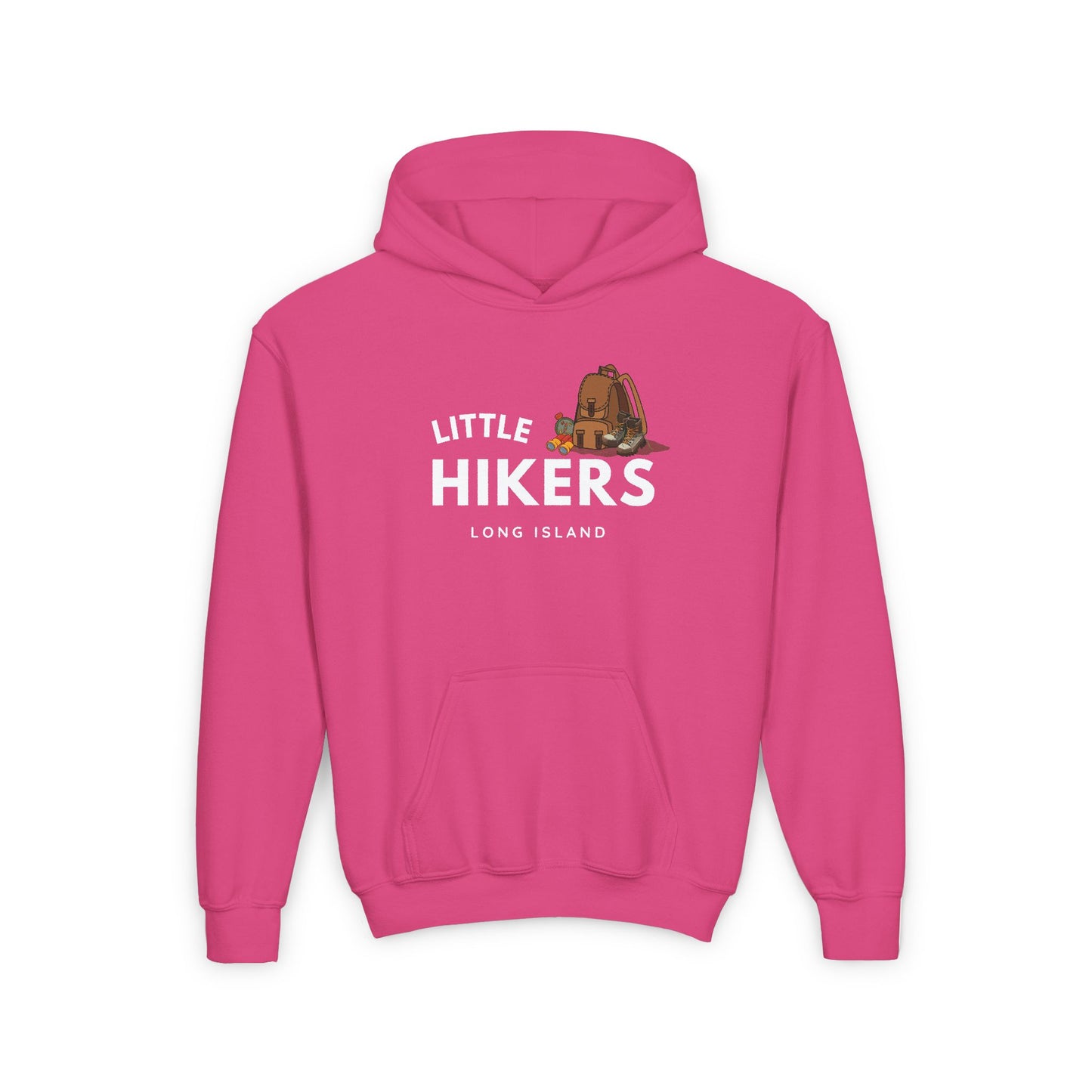 Little Hikers Long Island heliconia Youth Heavy Blend Hooded Sweatshirt