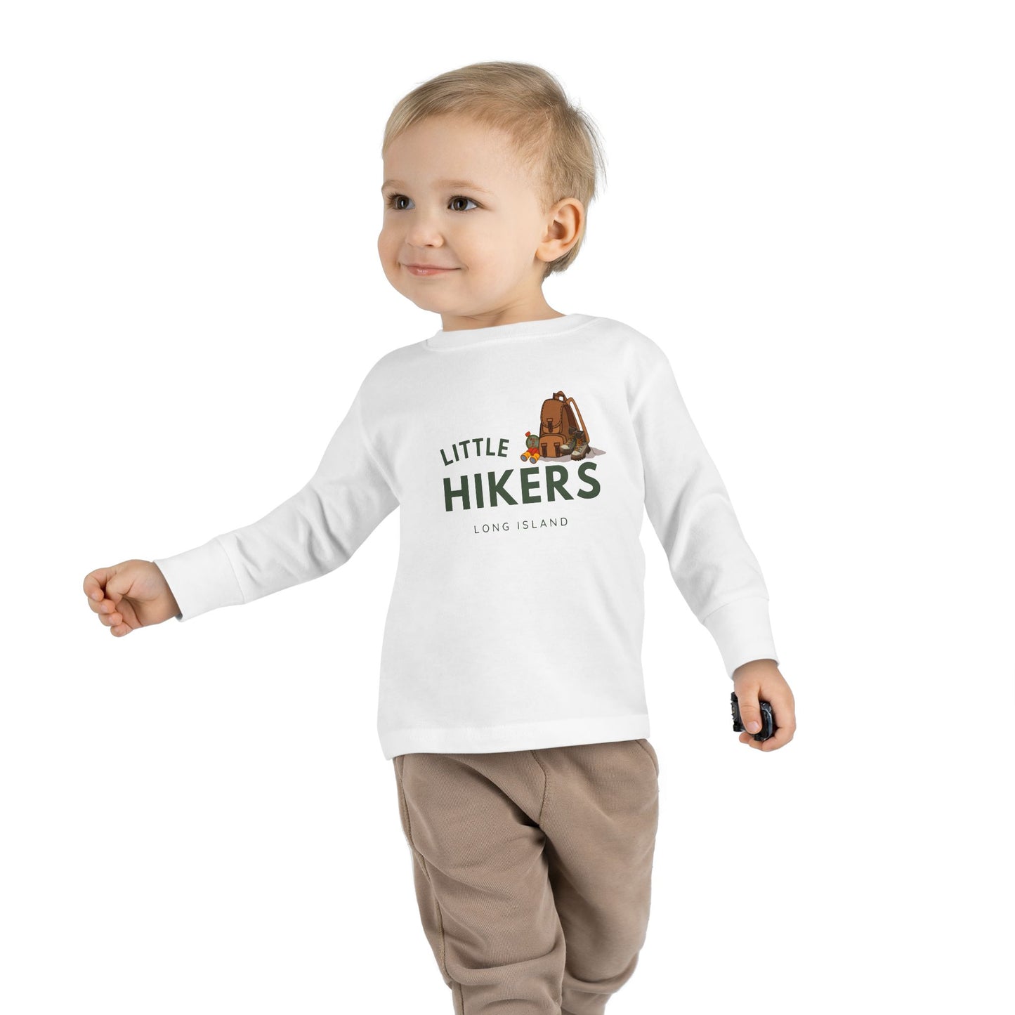 Little Hikers Toddler Long Sleeve White Tee