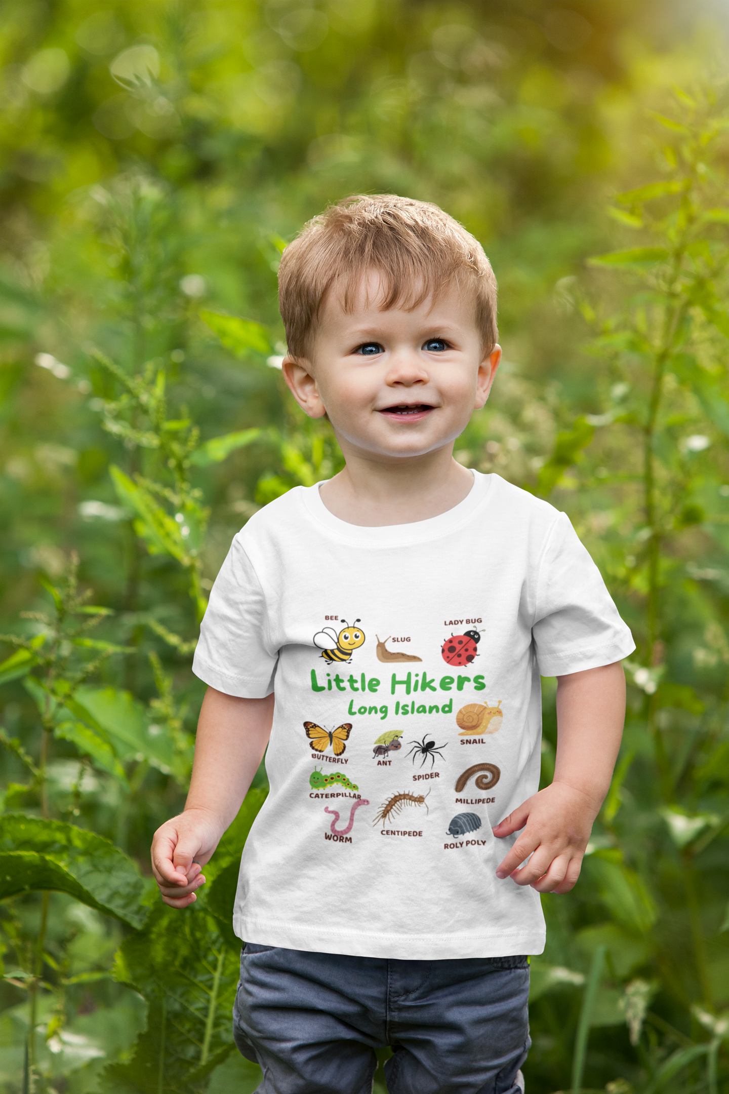 little hikers long island white bug shirt