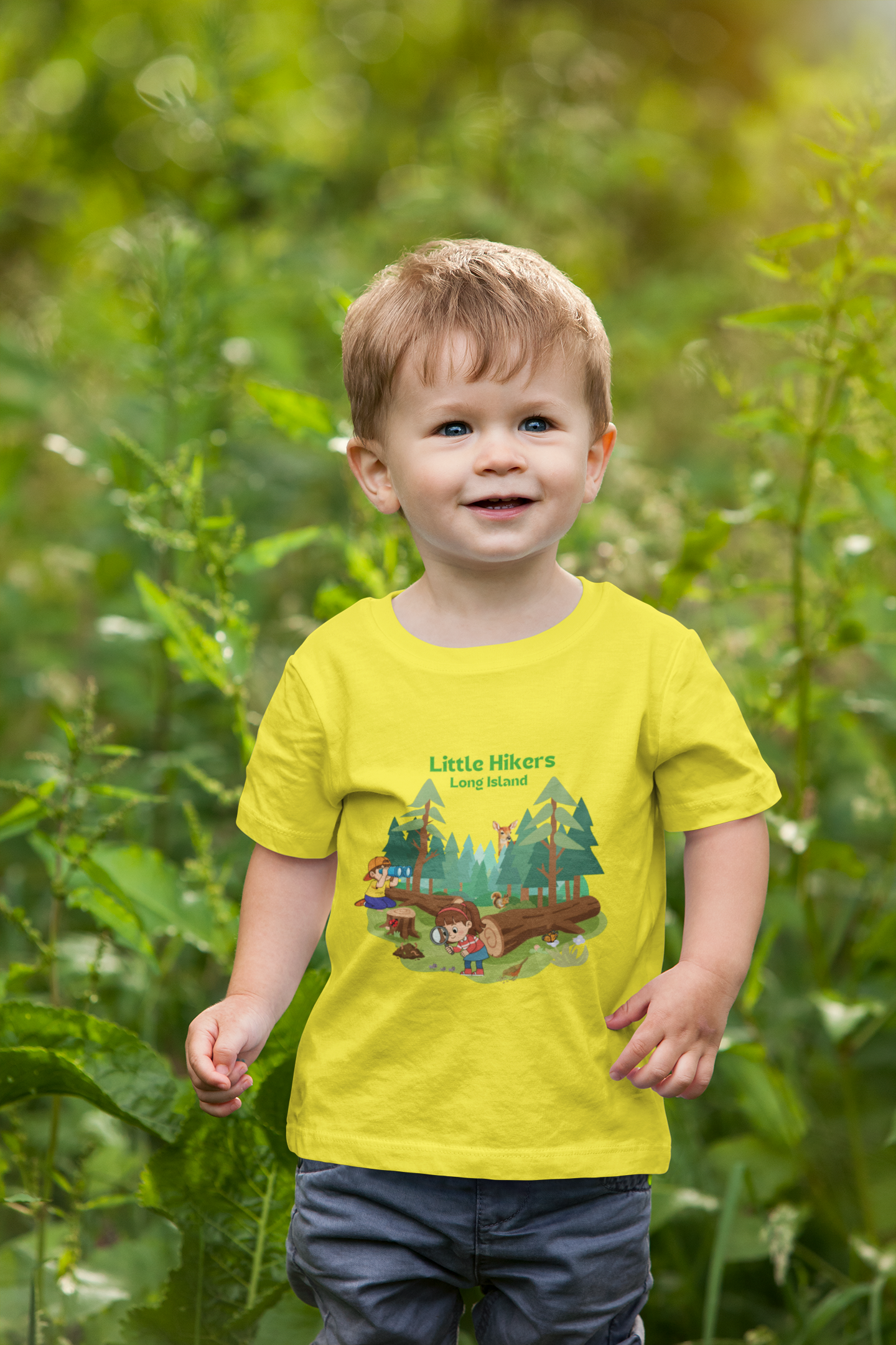 little hikers yellow forest shirt